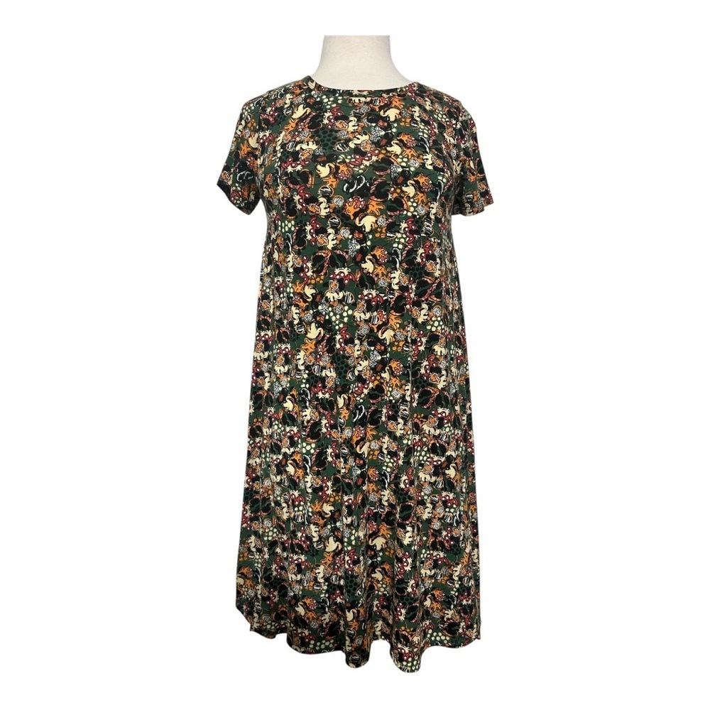 LuLaRoe Mickey Mouse, Carly, Disney Orange Yellow Raglan Sleeve Midi Dress